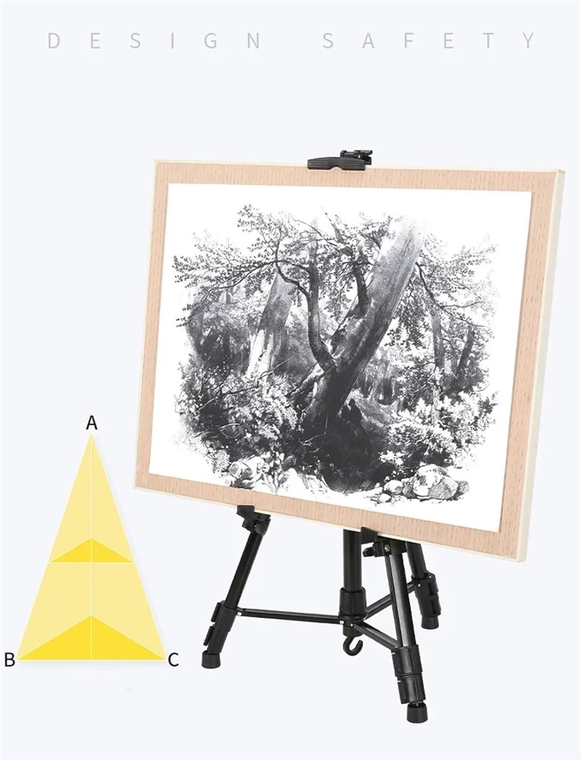 AdjustabFoldabArt Cavalletto per artisti leggero PortabTravel Stand con vassoio verde per uso interno ed esterno, perfetto per pittori e forniture artistiche