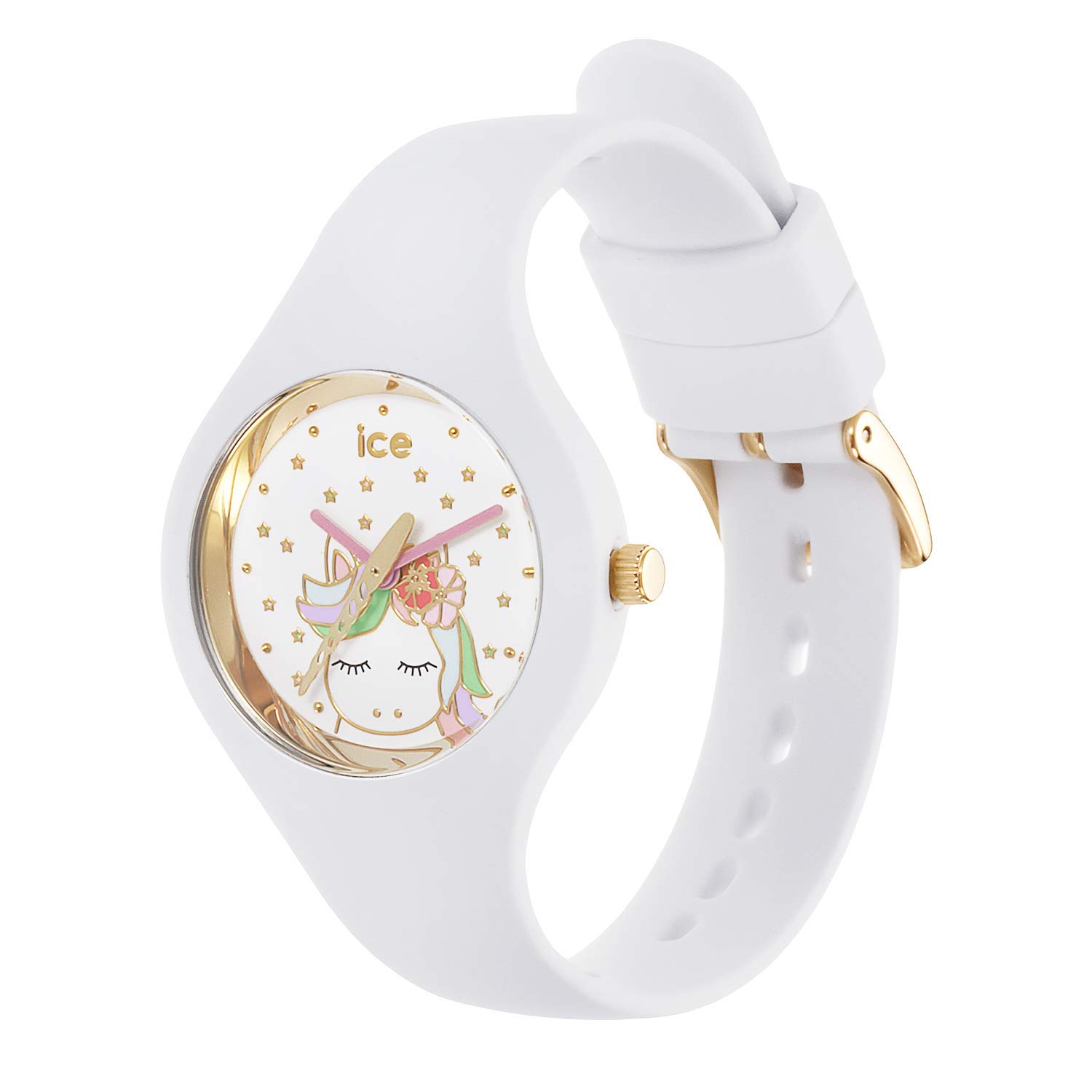 Ice-Watch - ICE fantasia Unicorn white - Dziewczęcy biały zegarek z silikonowym paskiem - 018421 (Extra Small)