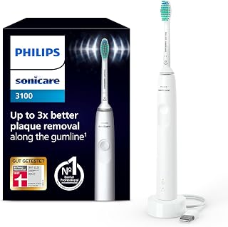 Philips Sonicare Elektrische Schallzahnbürste 3100 Serie mit integriertem Drucksens…