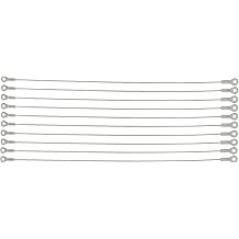 Coshar 10pcs Cabinet Door Restraint 12-inch Cupboard Door Protector Hinge Limiter, Limit Door Swing, Lid Strap Replacement Screws Inluded