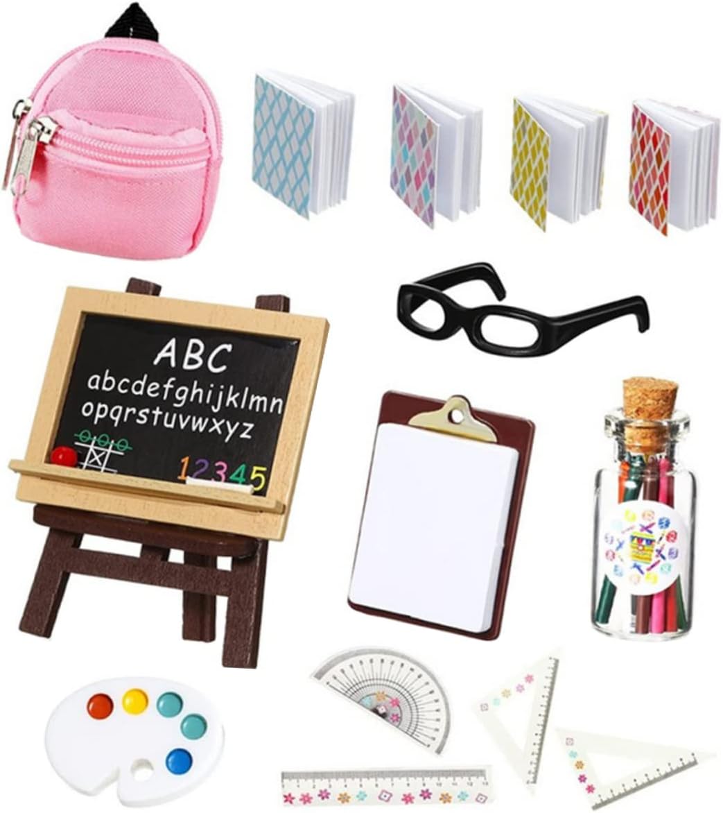 TOYANDONA Mini Zaino In Tessuto Verde Per Bambole – Accessorio In Miniatura Per Case Delle Bambole E Ornamenti Fai Da Te