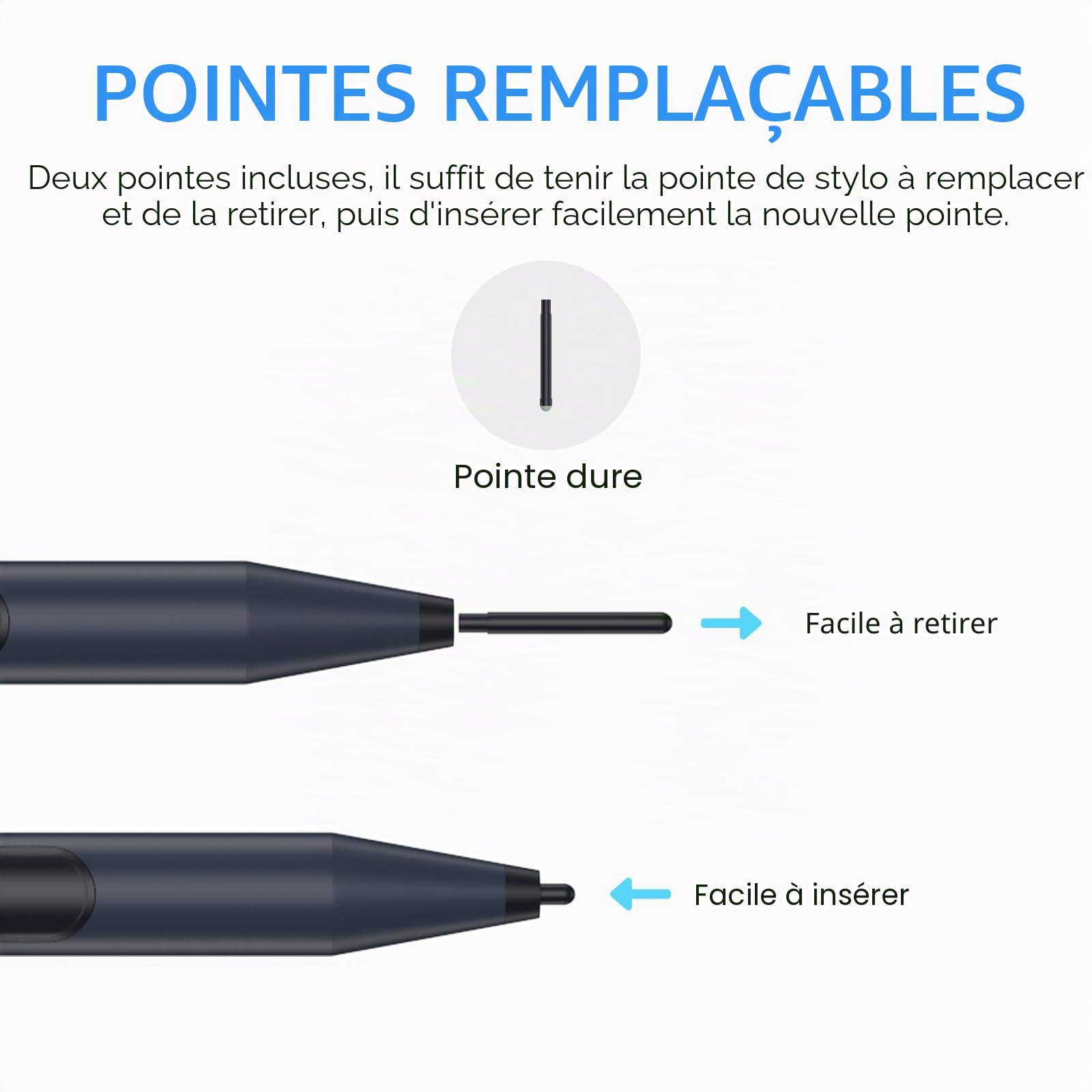 Stylet HP MPP 1.51 Compatible avec Ordinateurs Portables HP Spectre X360, HP Envy X360, HP Pavilion X360, avec sensibilité à la Pression 1024, rejet de la Paume, Pile AAAA Argent