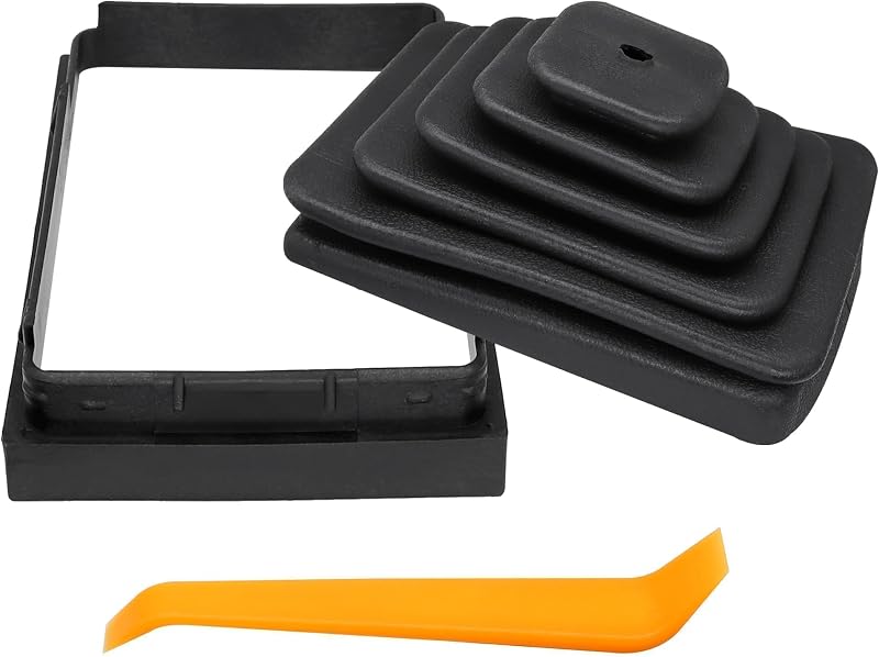 Kit de coifa e moldura de retenção do câmbio LoloWheat para Jeep TJ Wrangler 1997 a 2004 – 2 peças