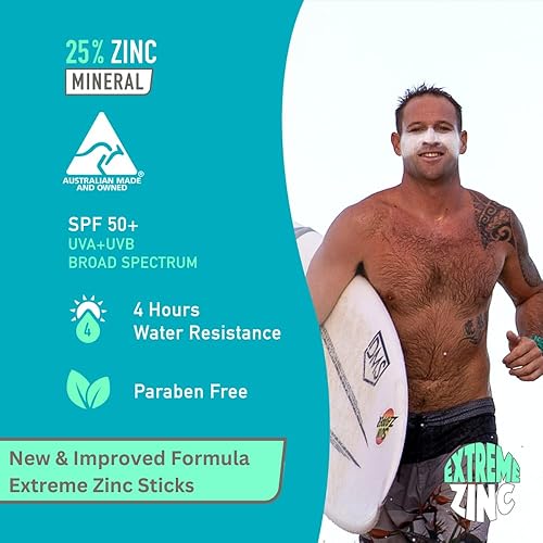 B0BRSDWQ5X_image_4 Sun Zapper (Shell White) Extreme Zinc Stick - Protector solar mineral de color blanco SPF50+ UVAUVB+ Protección solar inmejorable, crema solar