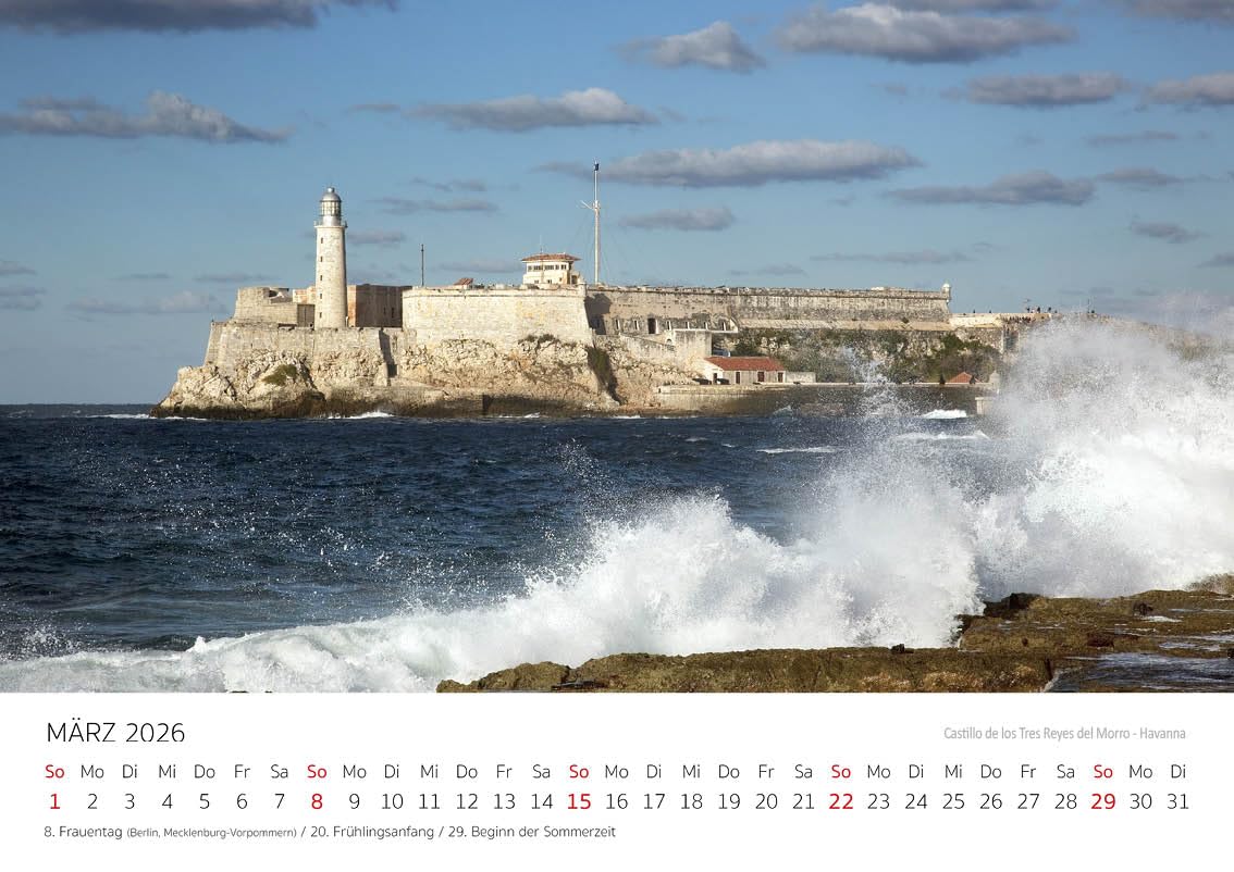 Edition Seidel Premium Kalender Kuba 2026 Format DIN A4 Wandkalender Südamerika Mittelamerika Amerika Havanna Capitol Oldtimer