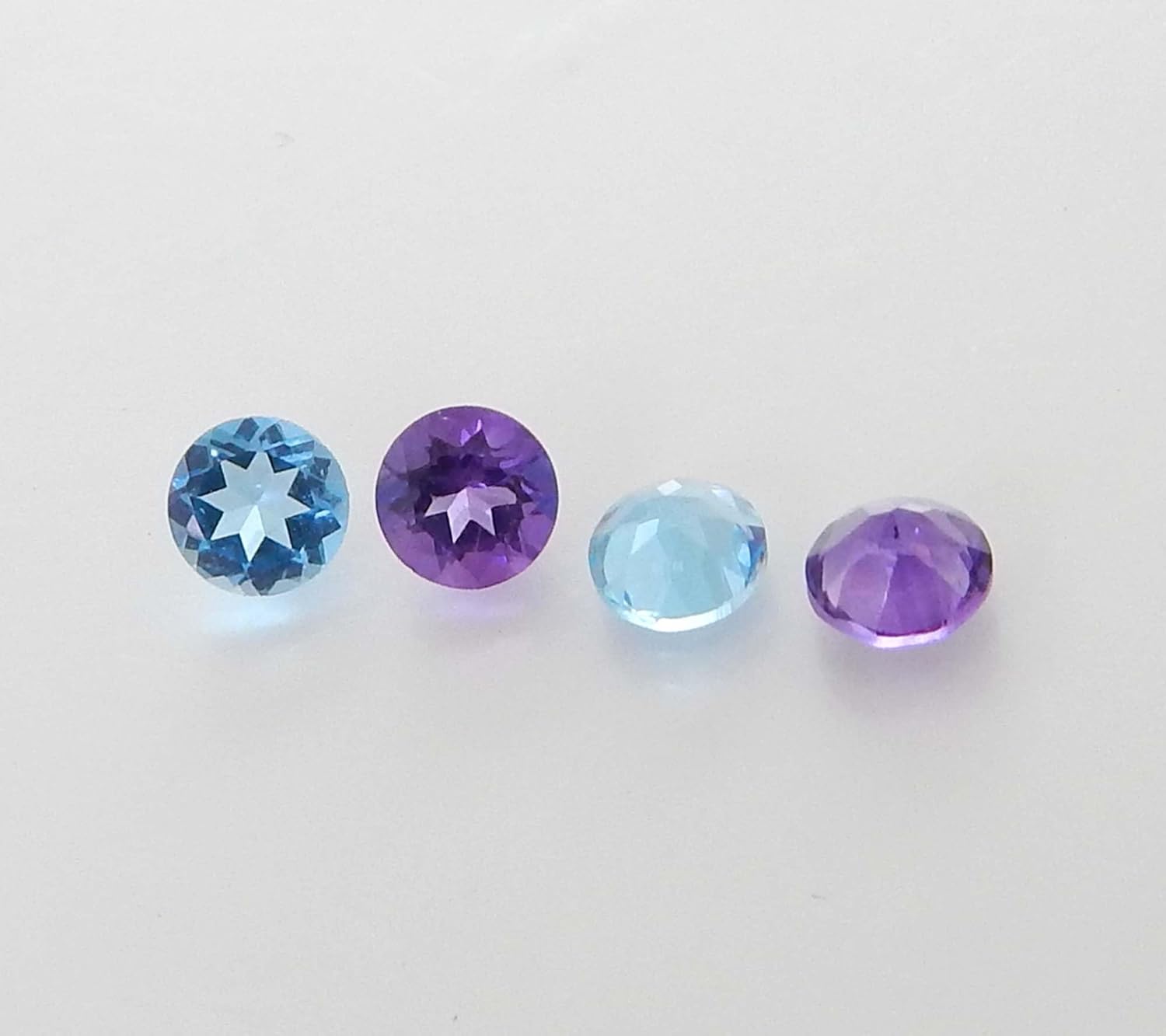 Natural Amethyst Blue topaz Carnelian Citrine Garnet Iolite and Peridot 4mm round faceted brilliant cut AAA quality loose calibrated gemstones for jewelry making