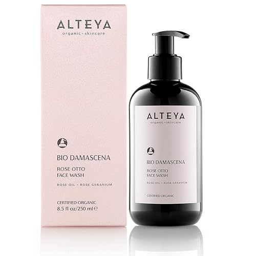 Miniatura 2 de Alteya Organics Lavado facial orgánico certificado USDA Cuidado de la piel 8.5 fl oz/8.5 fl oz Bio Damascena galardonado limpiador facial con aceite