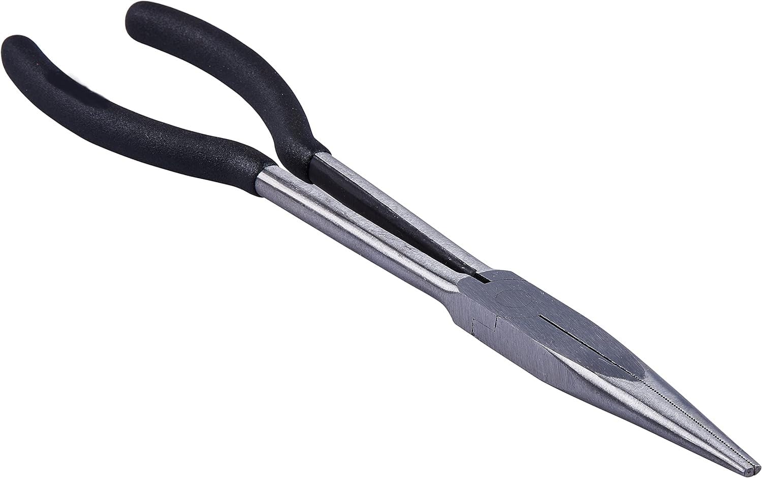Mr.gadget's Solutions Black 11” (280Mm) Professional Extended Reach Precision Straight Long Nose Plier Extra Long For Tight Spaces Straight Jaw, Strong & Durable- Industrial-Grade, Extra Reach Tool
