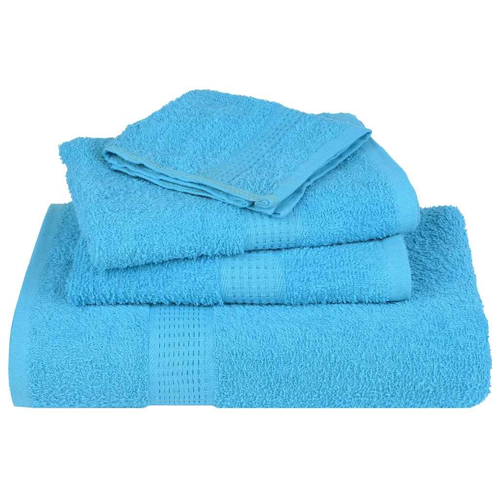 Gästetücher FROGN 2 Stück Türkis 30x50 cm 360 g/m² Baumwolle Oeko-TEX Standard 100 saugfähig mit Schlaufe, maschinenwaschbar für Bad, Küche, Sauna, Sport und Wellness