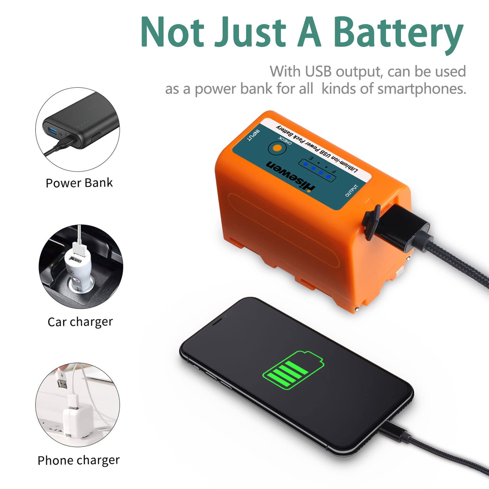 Confezione da 2 batterie NP-F750 con porta di ricarica USB per Sony NPF F960 F970 F750 F550 F980 F930 F770, NP-F batterie per YONGNUO Godox YN660 LED308