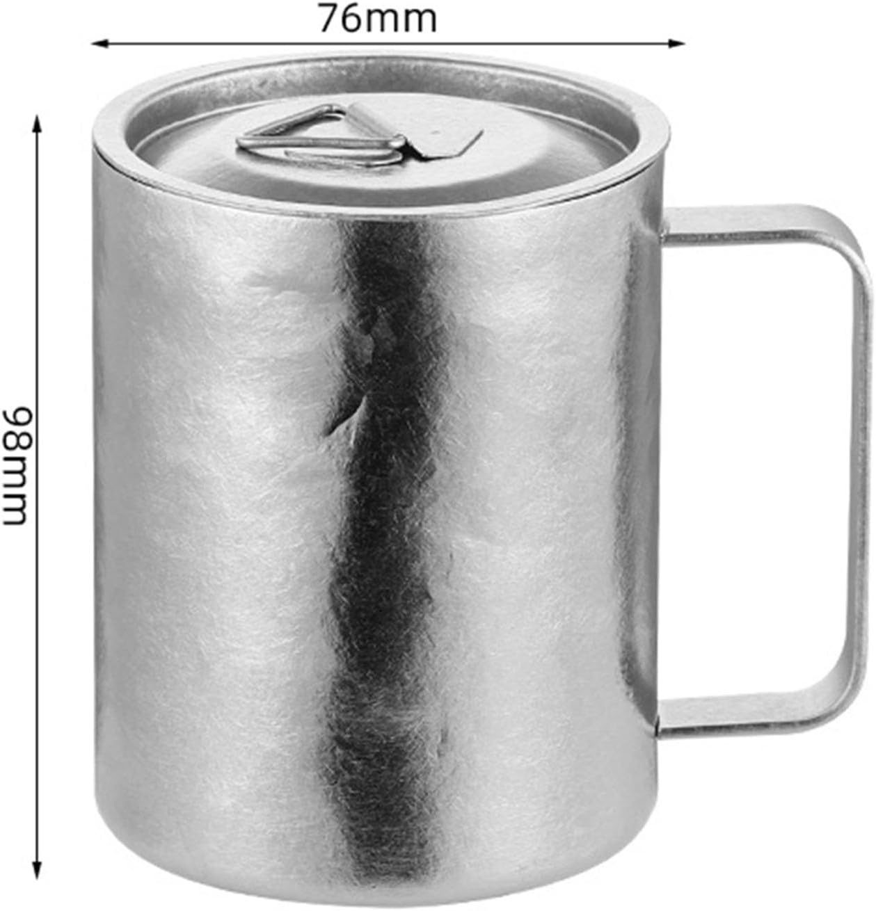 キャンピングカップ 二重層コーヒーウォーターカップチタンマグ 釣り、登山、アウトドア