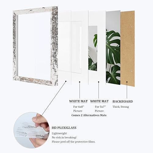 Vista 295 de Egofine Portarretratos de 9 x 12 pulgadas hecho de madera maciza con plexiglás, fotos de 5 x 7/6 x 8 con paspartú o de 9 x 12 pulgadas sin paspartú
