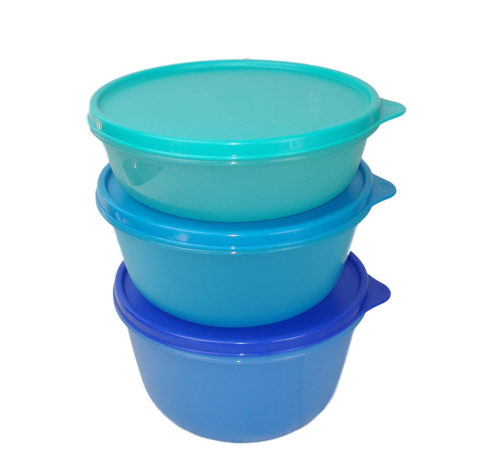 TUPPERWARE Kühlschrank Clarissa 2L dunkelblau, 1,5L blau, 1L türkis Panorama
