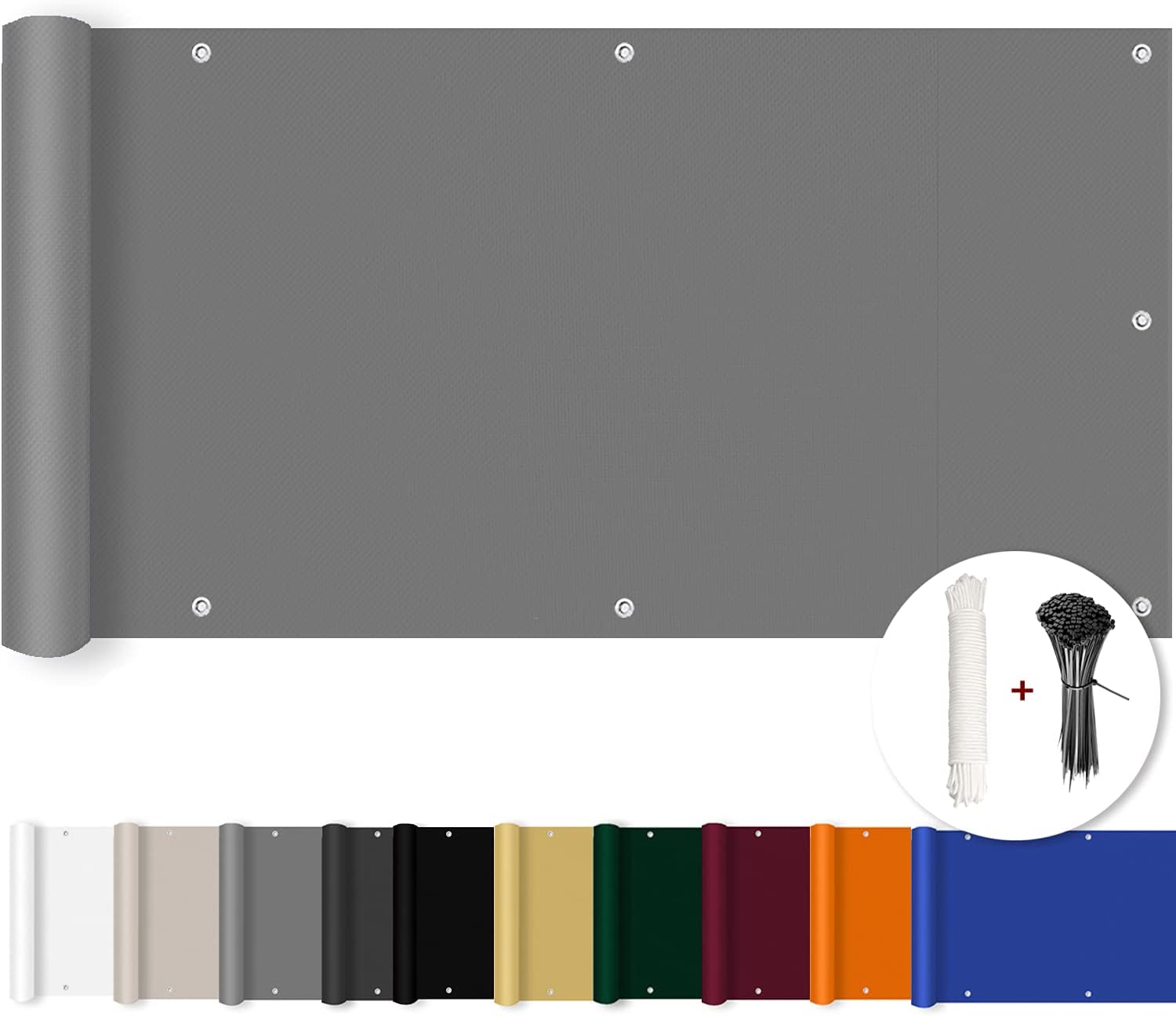 ROBAG Balcony Screen, Grey, Balcony Screen, WaterRepellent Sun