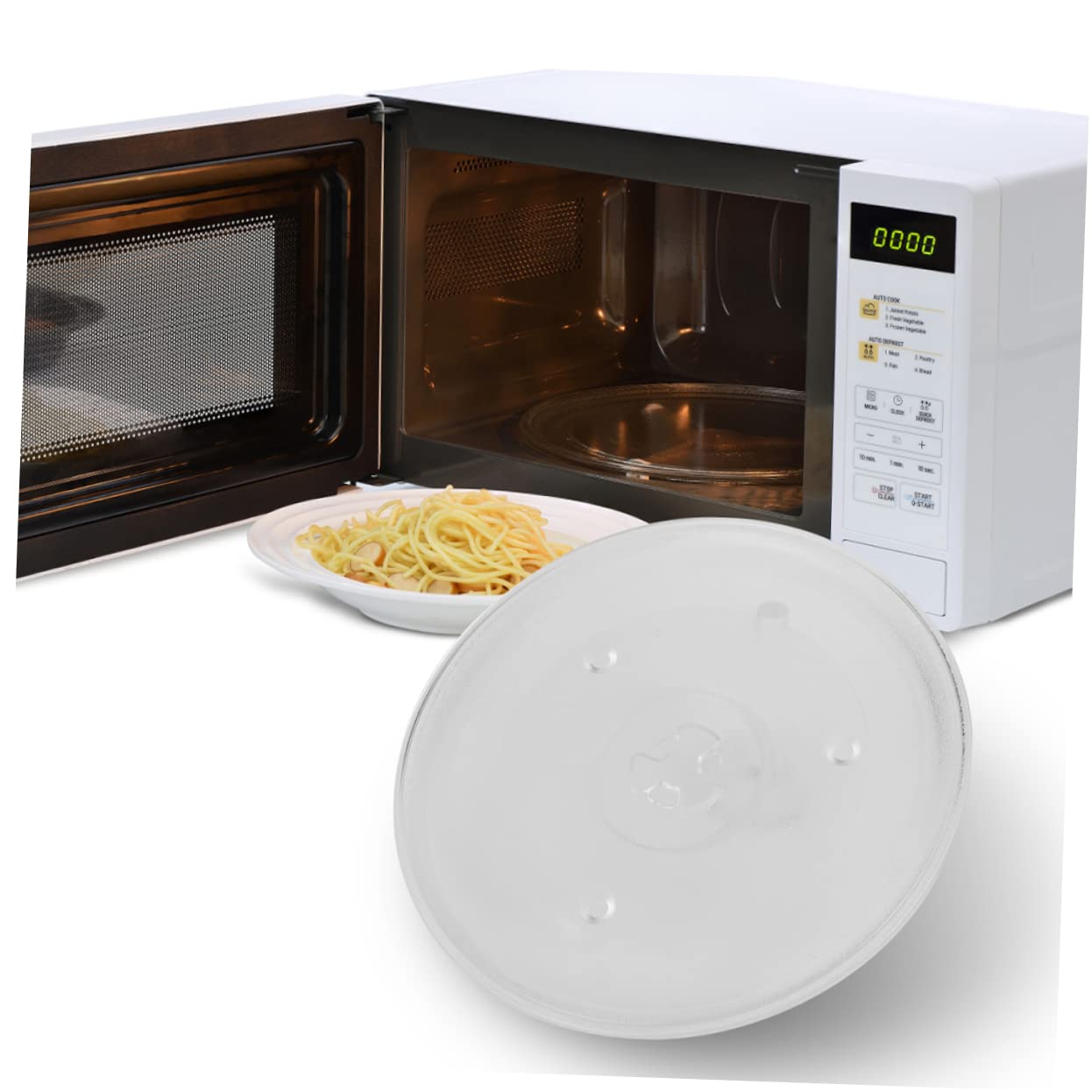 GLEAVI 2piezas Platos Giratorios Para Microondas De Placa De Vidrio Para Horno Microondas Placa De Cocción Para Horno