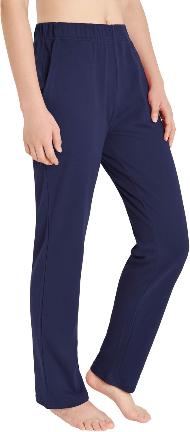 Weintee Women's Cotton Sweatpants Knit Pants with Pockets - Image 2