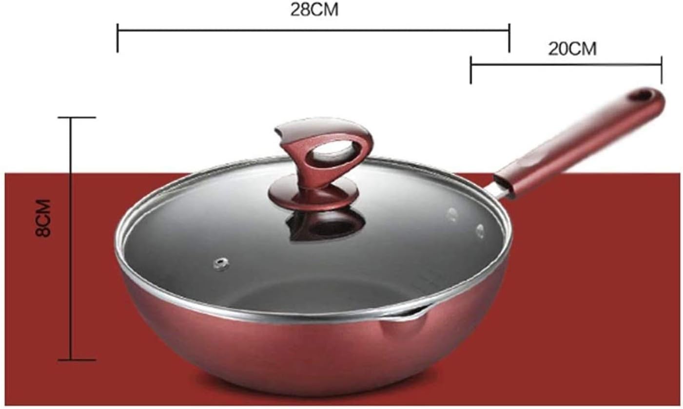 Nonstick Skillet,Deep Frying Pan with Glass Lid,Cooking Pan with Handle, Saute Pan Chef's pan Omelette Pans for All Stove Tops,Healthy and Safe Cookware