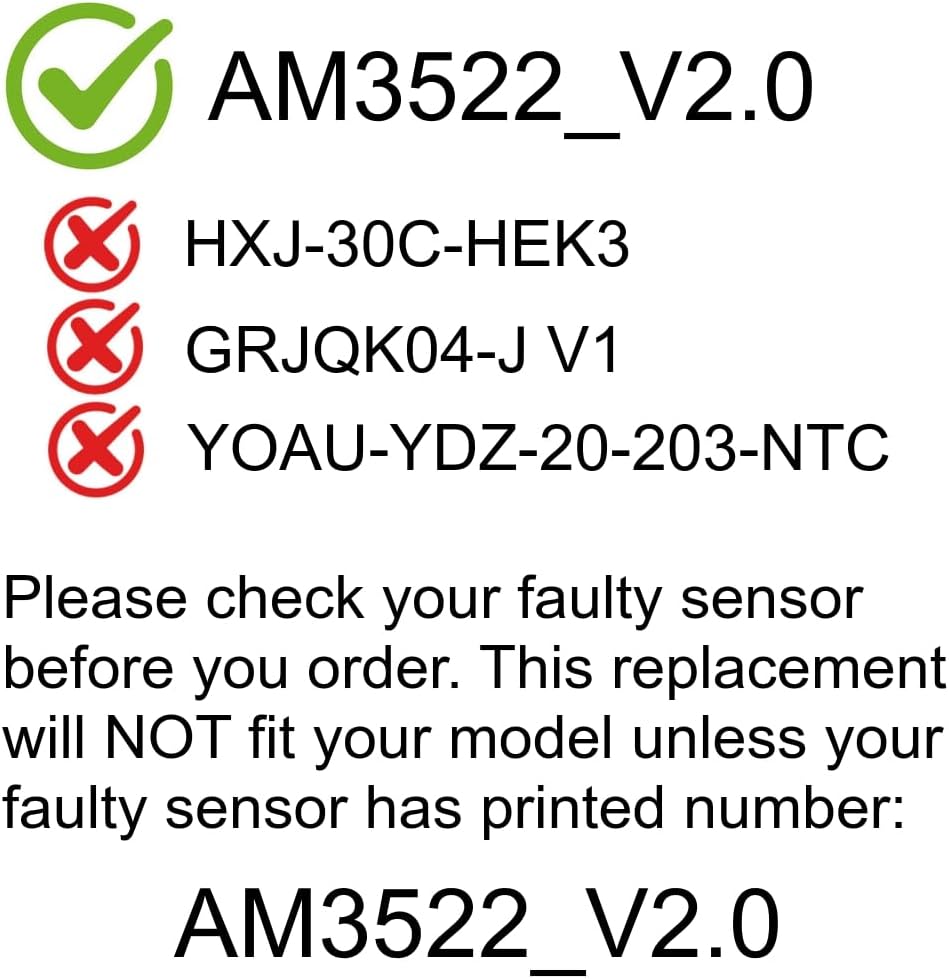 Humidity Sensor Replacement AM3522_V2.0 Compatible with GE Dehumidifiers ADHL Models AM3522 V2.0