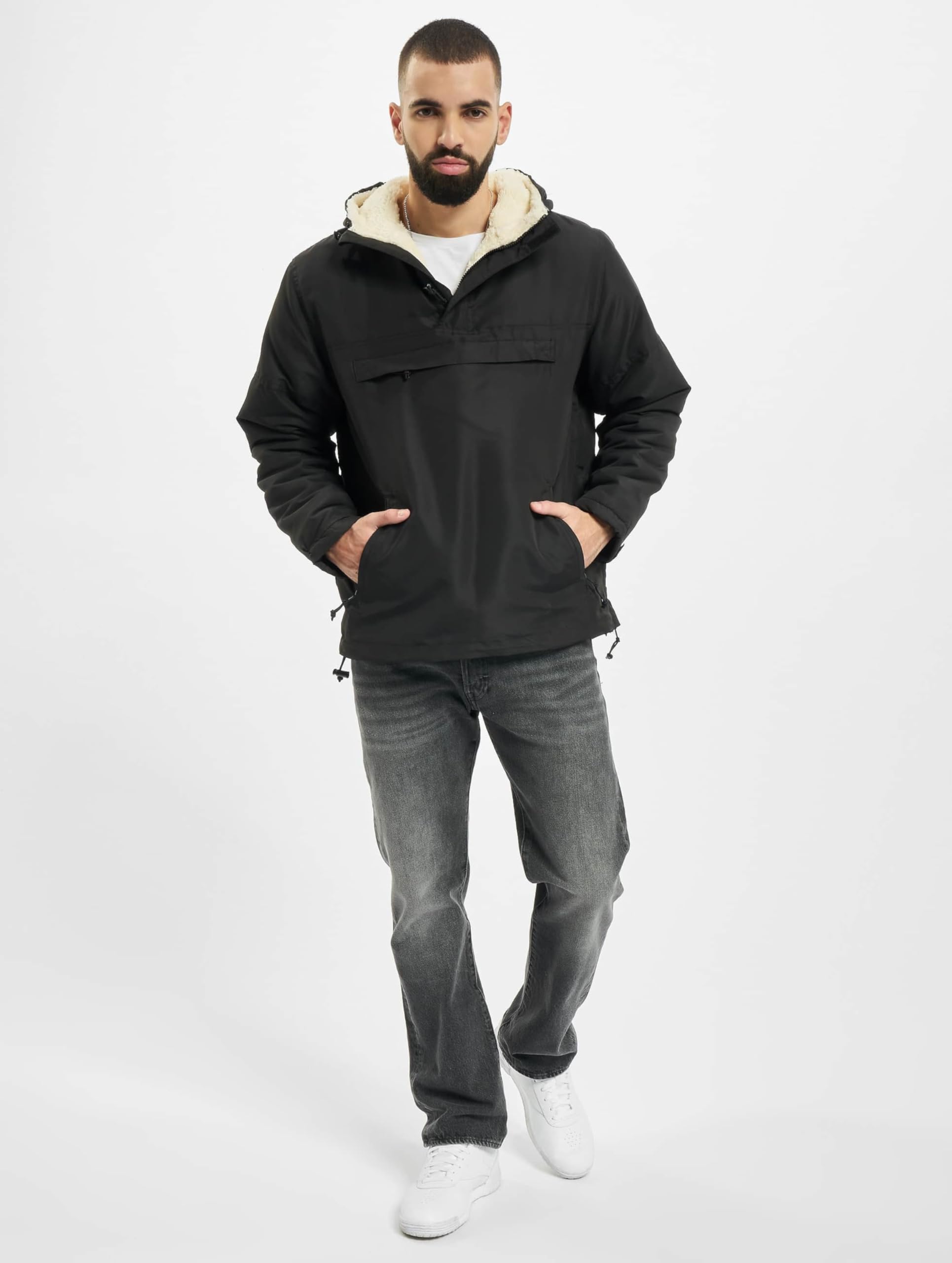 Brandit Windbreaker Sherpa Uomo Giacca a vento verde oliva