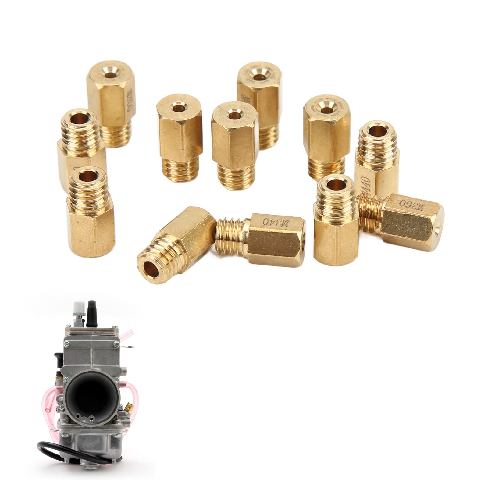 12 Getti Carburatore Metallo - Kit Per Carburatori Mikuni VM, TM, TMX - Foto 2