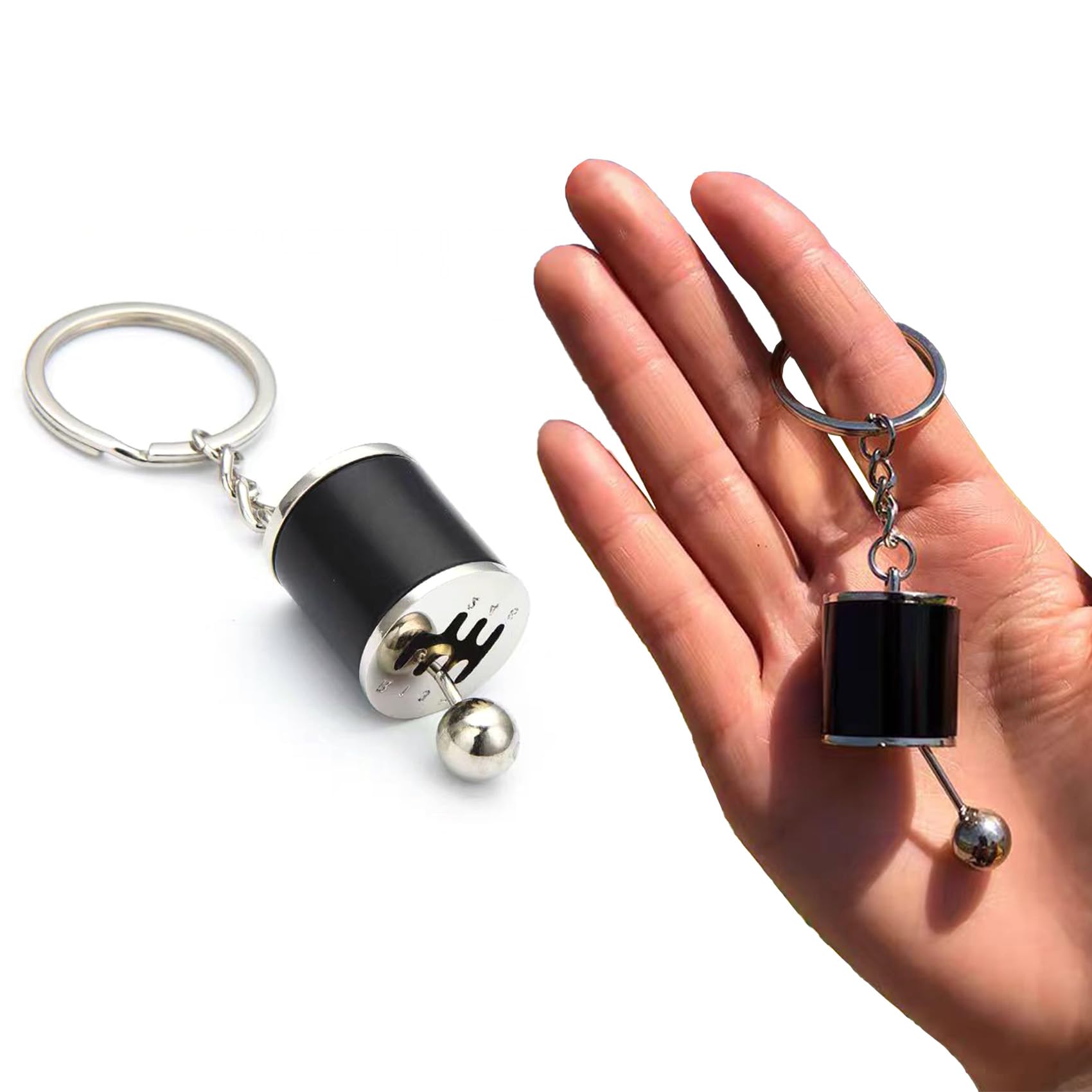 Car Parts Model Key Chains Car Lovers Key Chain Set Metal Car Parts Keyring Universal Shifter Keychain for