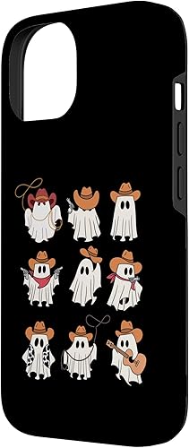 Miniatura 5 de Funda espeluznante divertida para iPhone 12 Pro Max Boo Haw Western Cowboy Ghost Cowgirl