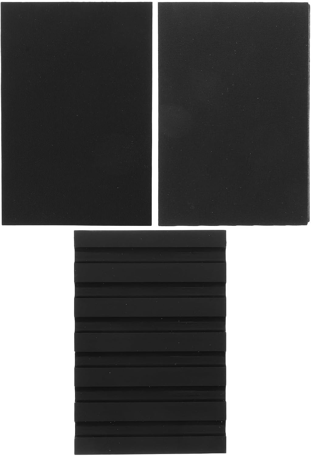 MOKKHNB 1 Set High Temp Silicone Heat Press Pen Mat - 6x4inch 6 Slots Pen Sublimation Mat with 0.12/0.4'' Thickness Pad - Non Stick Heat Press Accessory for Printing Painting (Black)