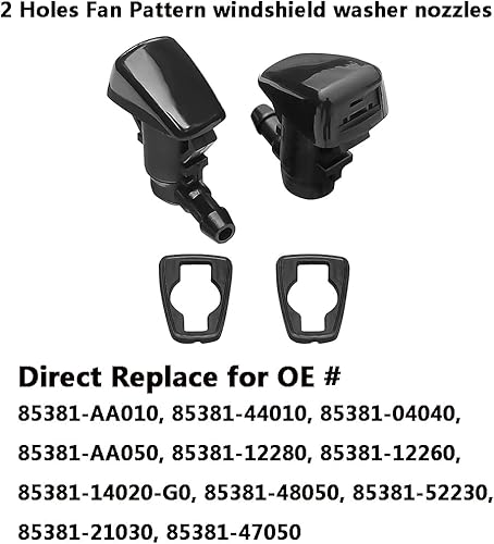 Miniatura 2 de 85381-AA010 Boquillas de limpiaparabrisas prémium aptas para modelos Toyota Scion Lexus Select, boquilla de chorro de líquido para limpiaparabrisas