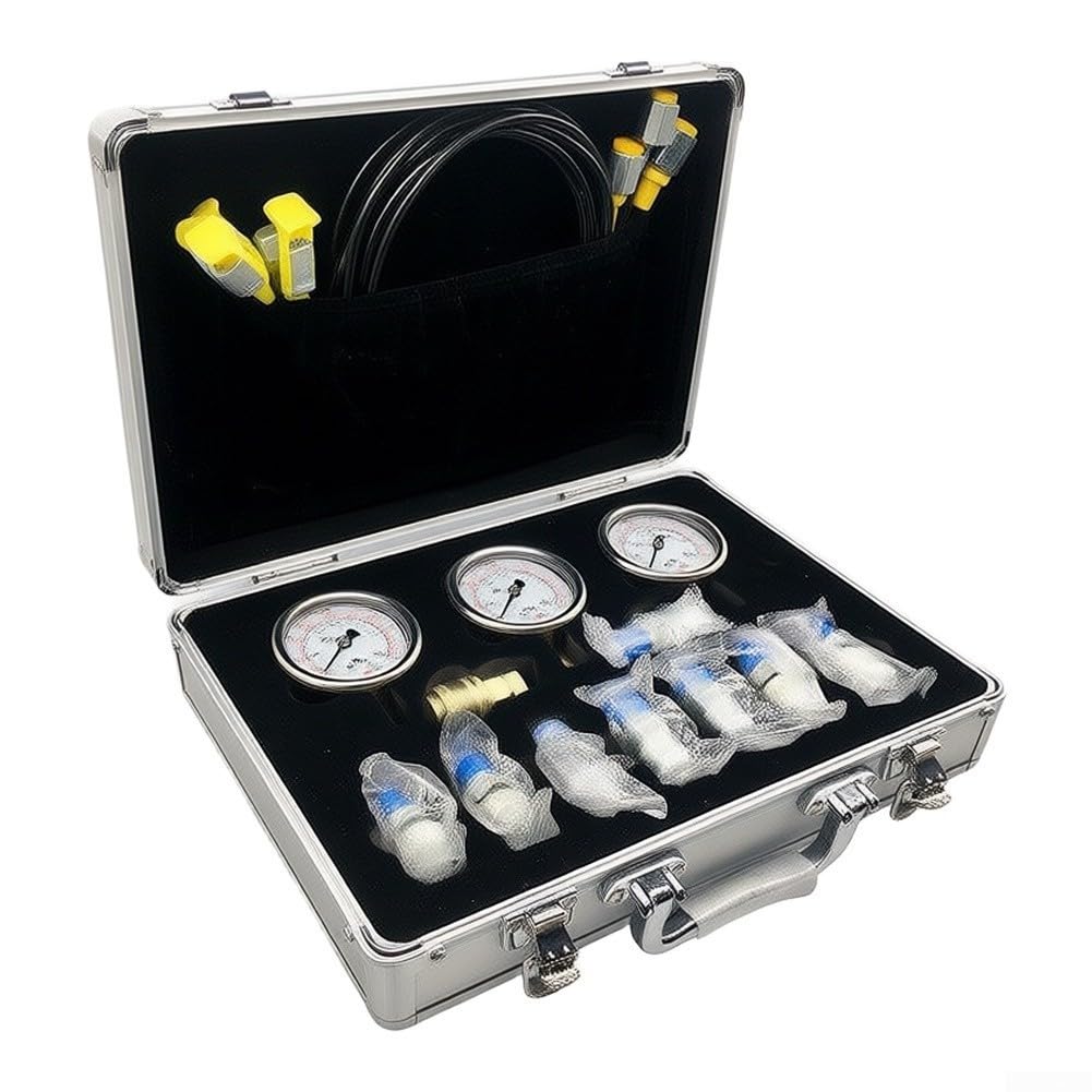 Kit para prueba Presión Hidráulica Excavadora 3 Manómetros Kit(9head hydraulic unit)