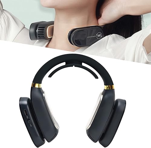 Miniatura 2 de Ventilador de cuello de aire acondicionado portátil, enfriador de cuello 2 en 1 y calentador de aire acondicionado portátil para viajes a casa (azul)