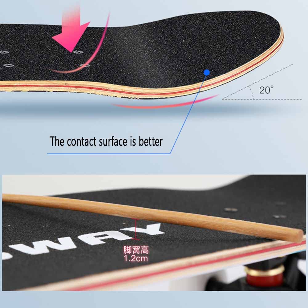 WHOJS Skateboard 31 "x8 Patinetas estándar por Niños Adolescentes Adultos Arce Canadiense de 7 Capas, Tabla de Skate de Doble Patada por Profesionales Principiantes 【Selección de Color y Motivo】