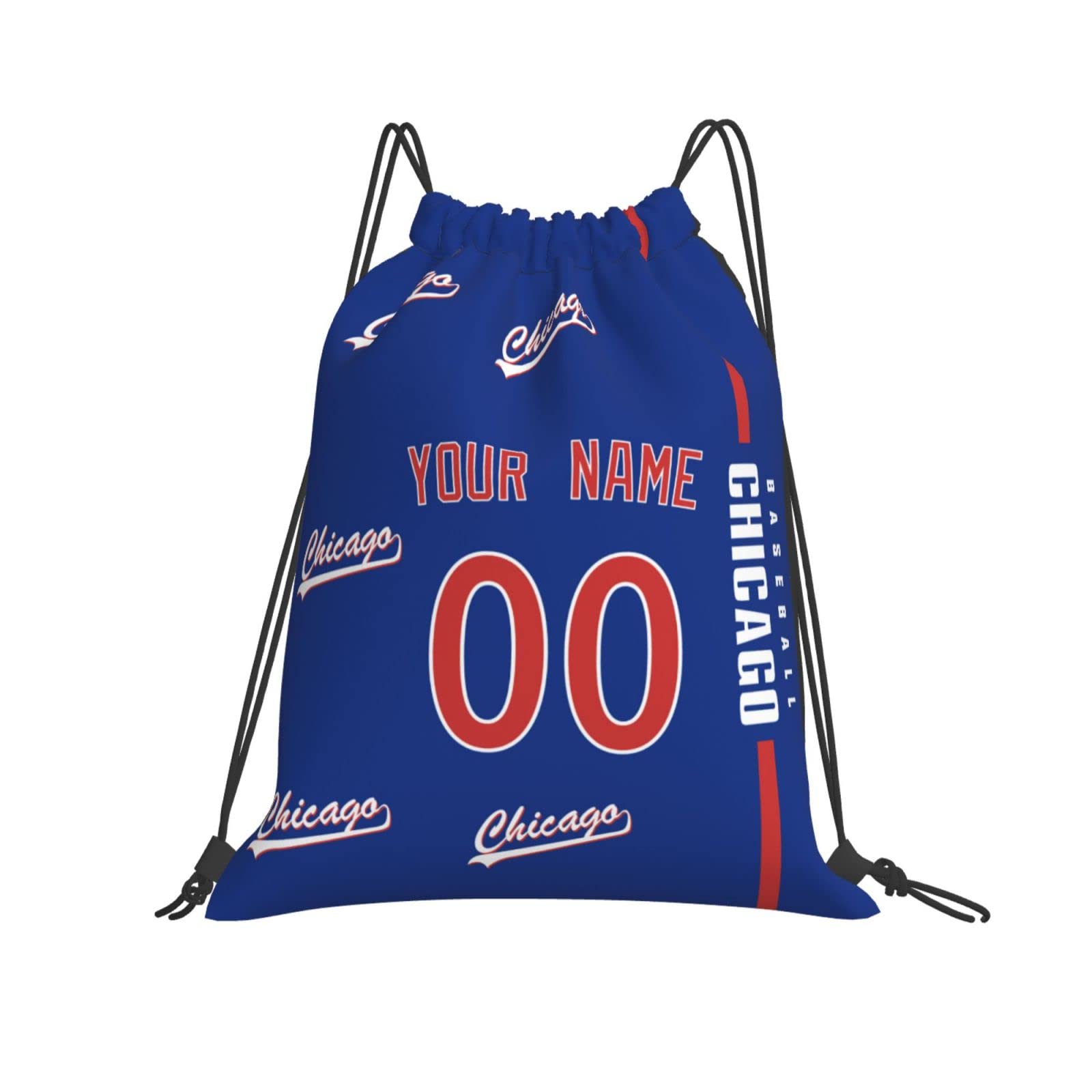 ANTKING Chicago Drawstring Bags Backpack Custom any Name and Number for Men Women Boy Gifts