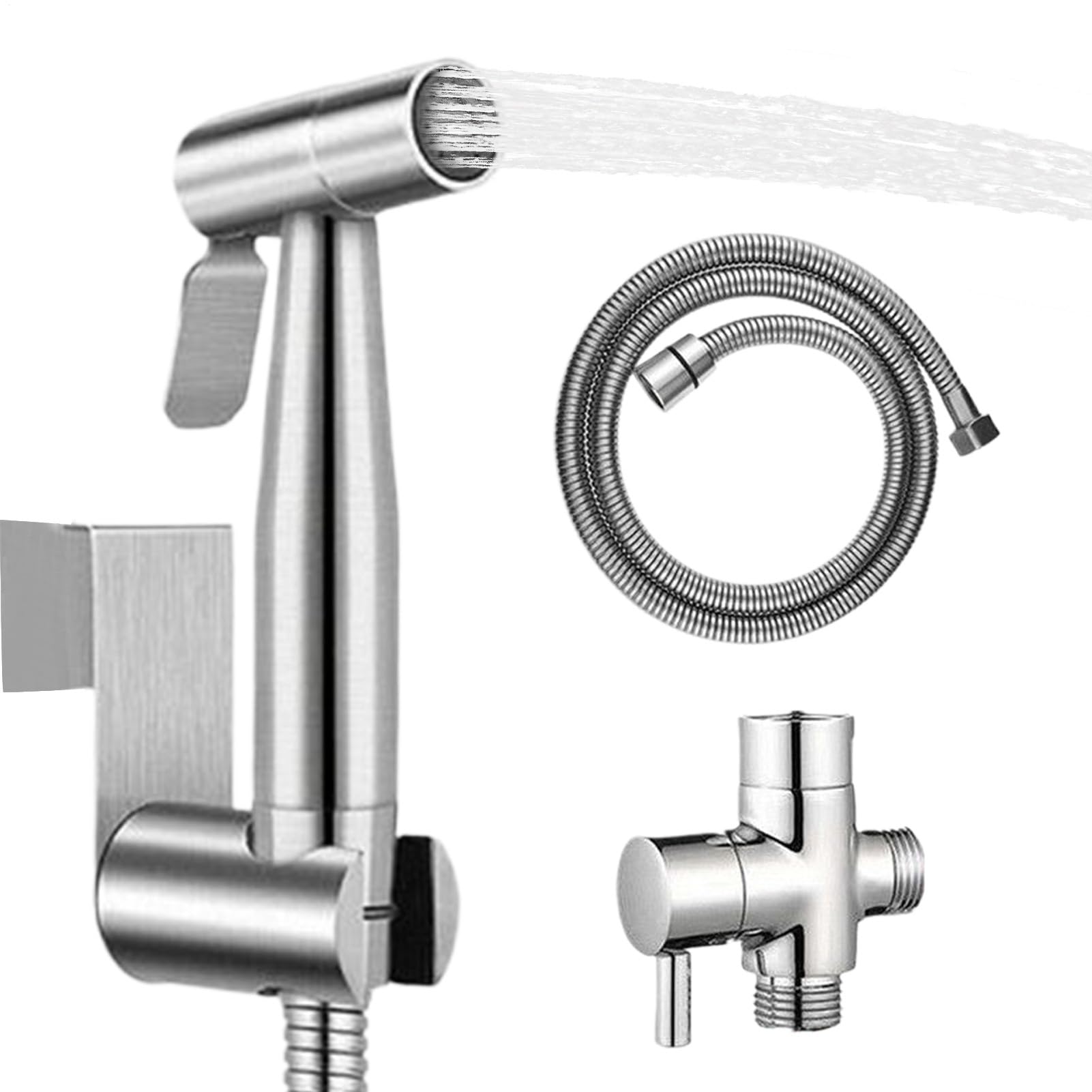 Doccetta per WC a mano, pressione dell'acqua regolabile, autopulente