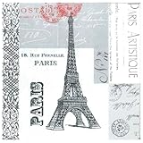 Paperproducts Design 6902 Paris Eiffel Tower Paper Luncheon Napkins,6.5
