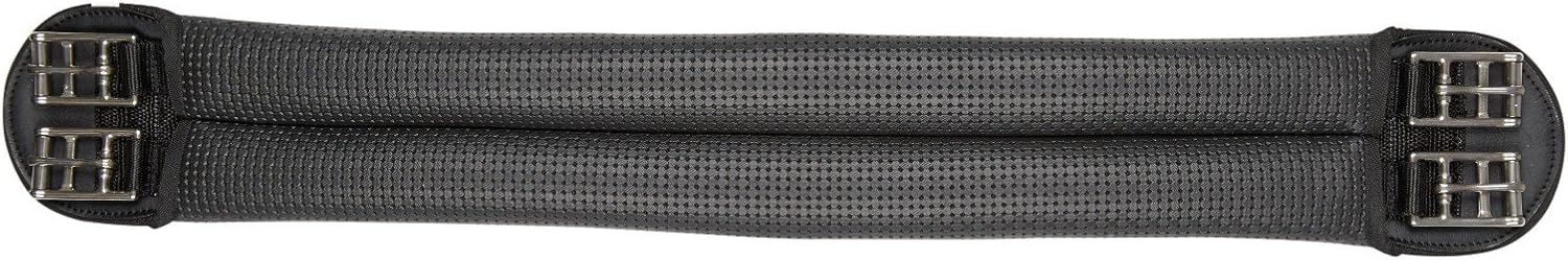 Collegiate Straight Dressage Elastic Girth Black 20"