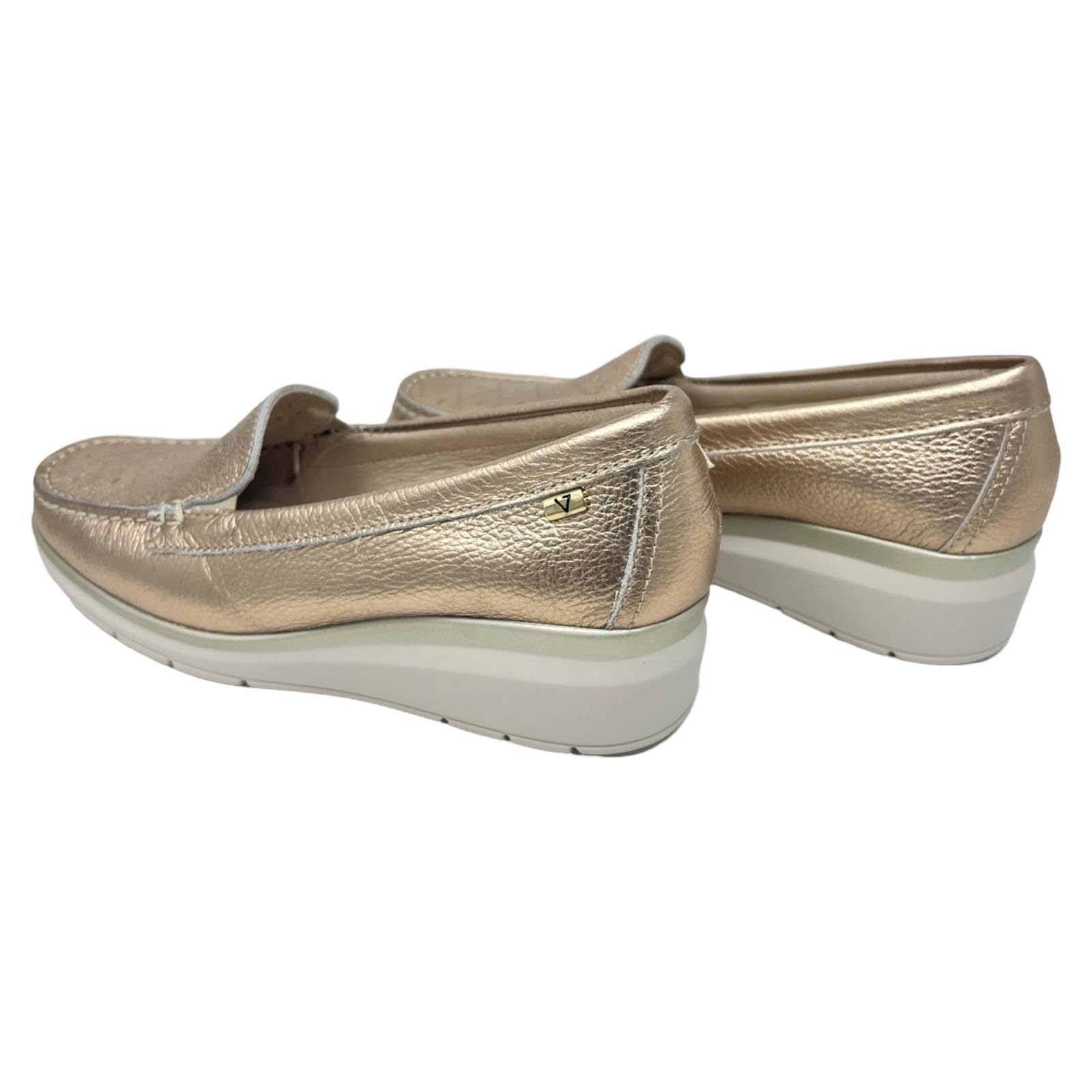 Valleverde 11052 Bronzo Scarpe Donna Mocassino Slip on Forata Elastico zeppetta