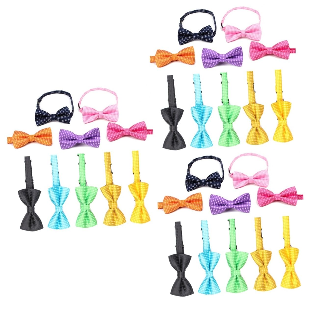 FRCOLOR 30stücke Verstellbare Hundekrawatten Für Haustiere Bunte Gepunktete Fliegenhalsbänder Für Hochzeiten Und Partys Komfortable Und Attraktive Hundezubehör
