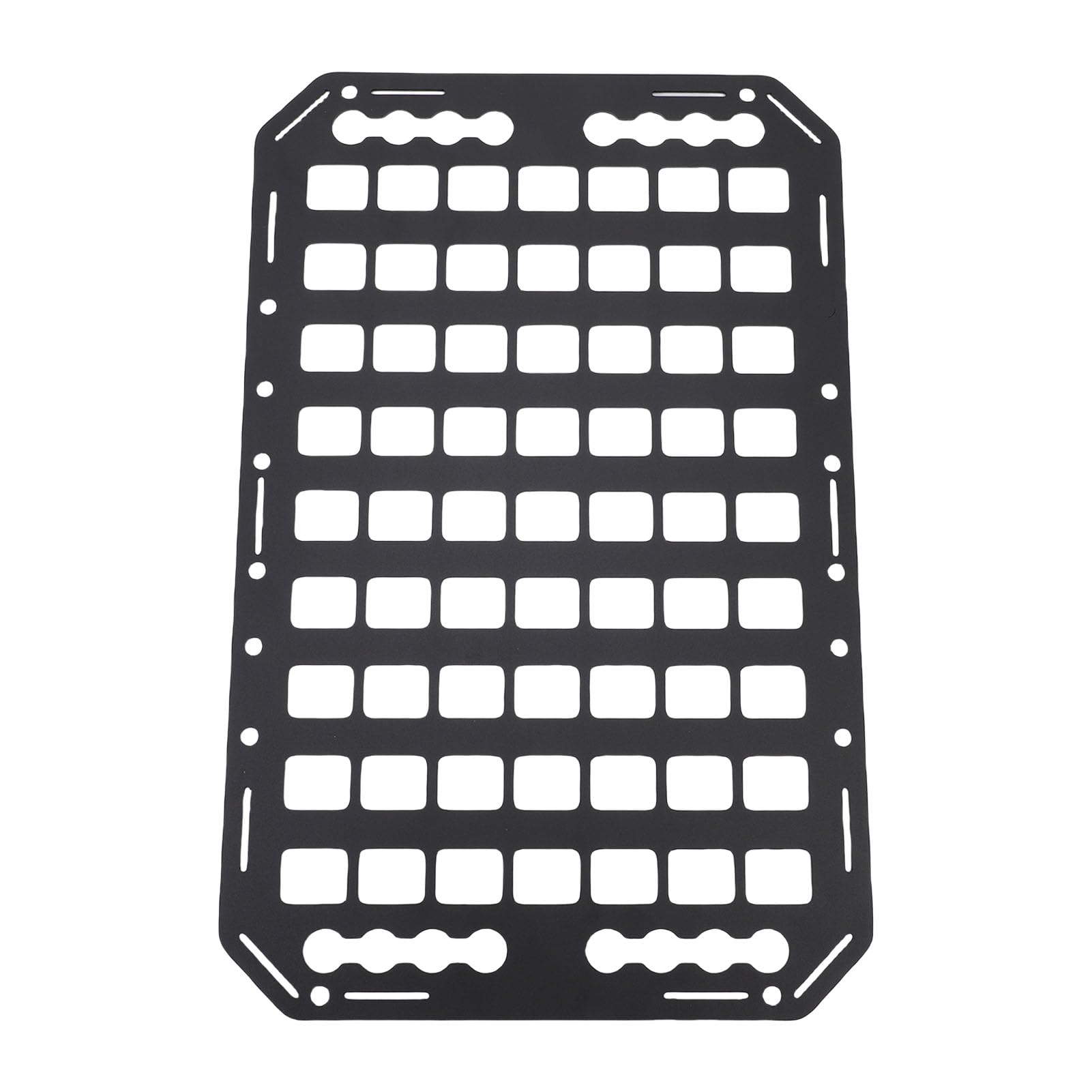 Hidyliu Pannello Molle per Pianale di Camion, Organizer per Binari a L in Lega di Alluminio con Fori Multipli per Un'installazione, Adatto per Auto SUV Camion 483x311x2mm