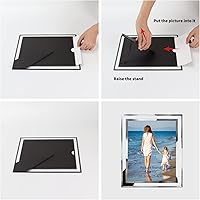 Vista 7 de Hoikwo Marcos de fotos a granel de 8 x 10 pulgadas, 12 paquetes de marcos de fotos plateados de 8 x 10, marcos de boda de vidrio de 8 x 10, marcos