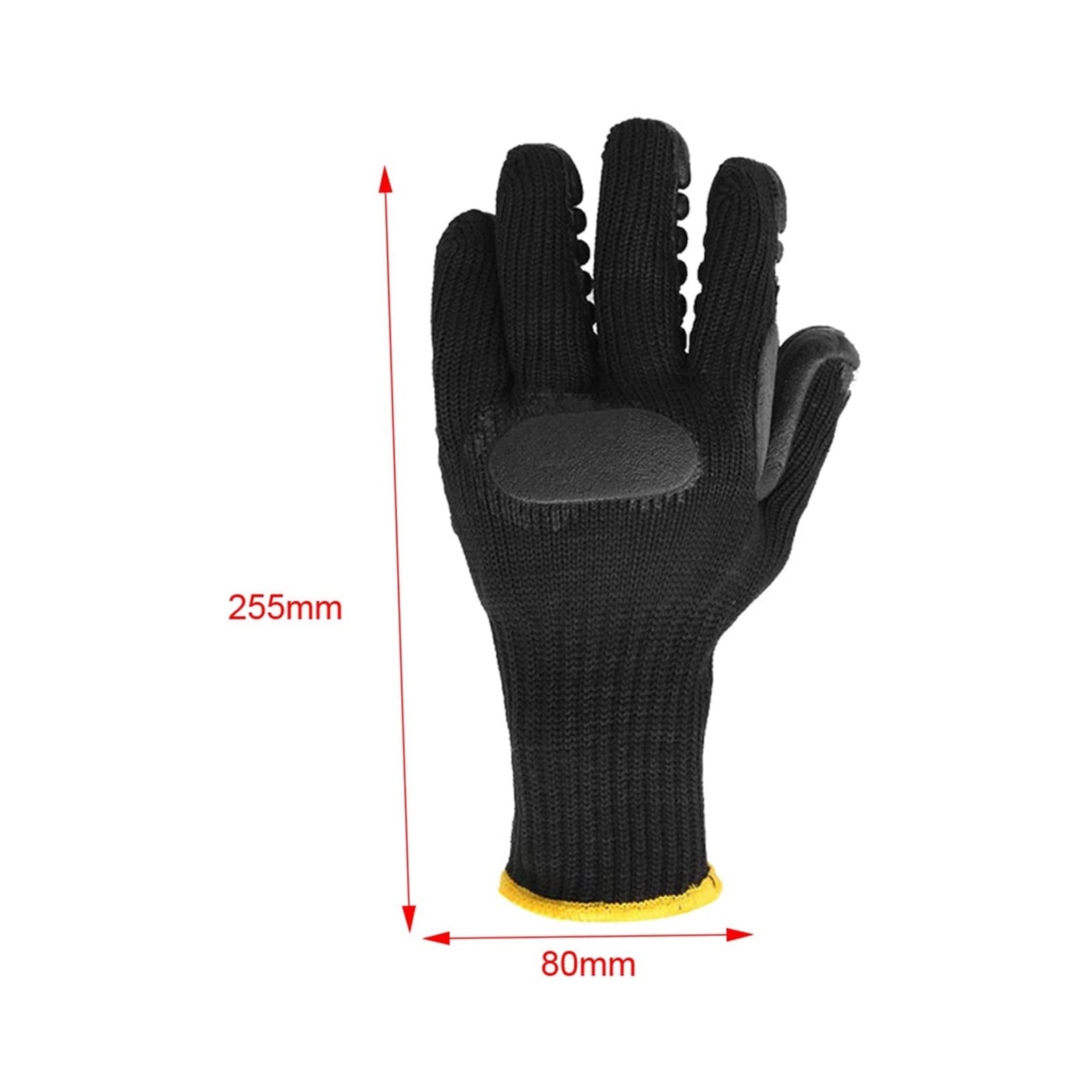 1 paire de gants de sécurité en plein air anti-vibrations antichocs de travail mineur de protection résistant aux coupures d'huile industrielle réduisant le gant de travail de sécurité mécanique - Gan
