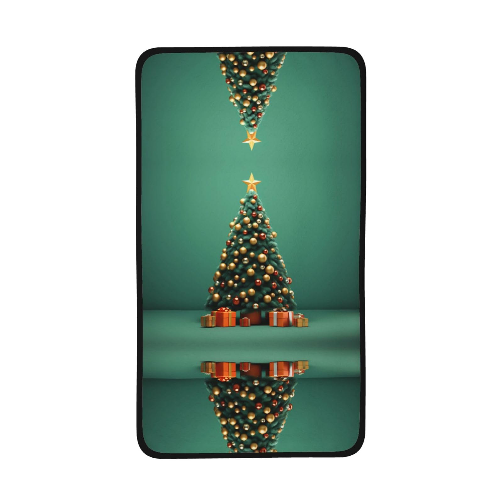 WBQLSL Christmas Tree Patterned Sports Towel (16x28 inches) - Lightweight Quick-Drying Absorbent Towel, Suitable for Swimming, Fitness, Yoga, etc.