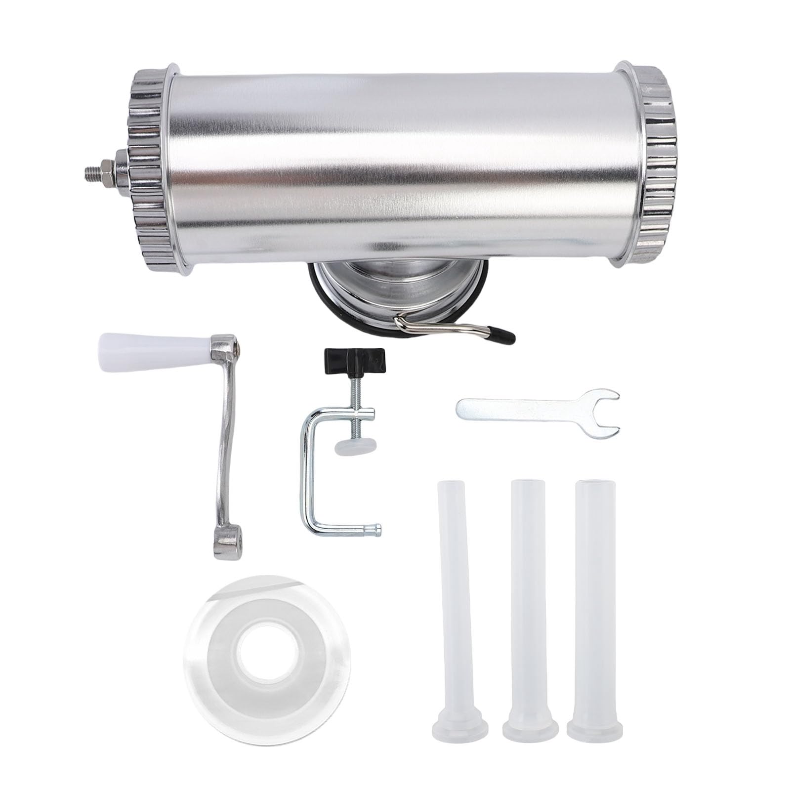 KIMISS Embutidora Manual de Salchichas de Acero Inoxidable | Máquina Llenadora de Carne Compacta para Uso Doméstico y Comercial, Eficiente y Ajustable (S 22,5 cm/8,86 pulgadas de diámetro)