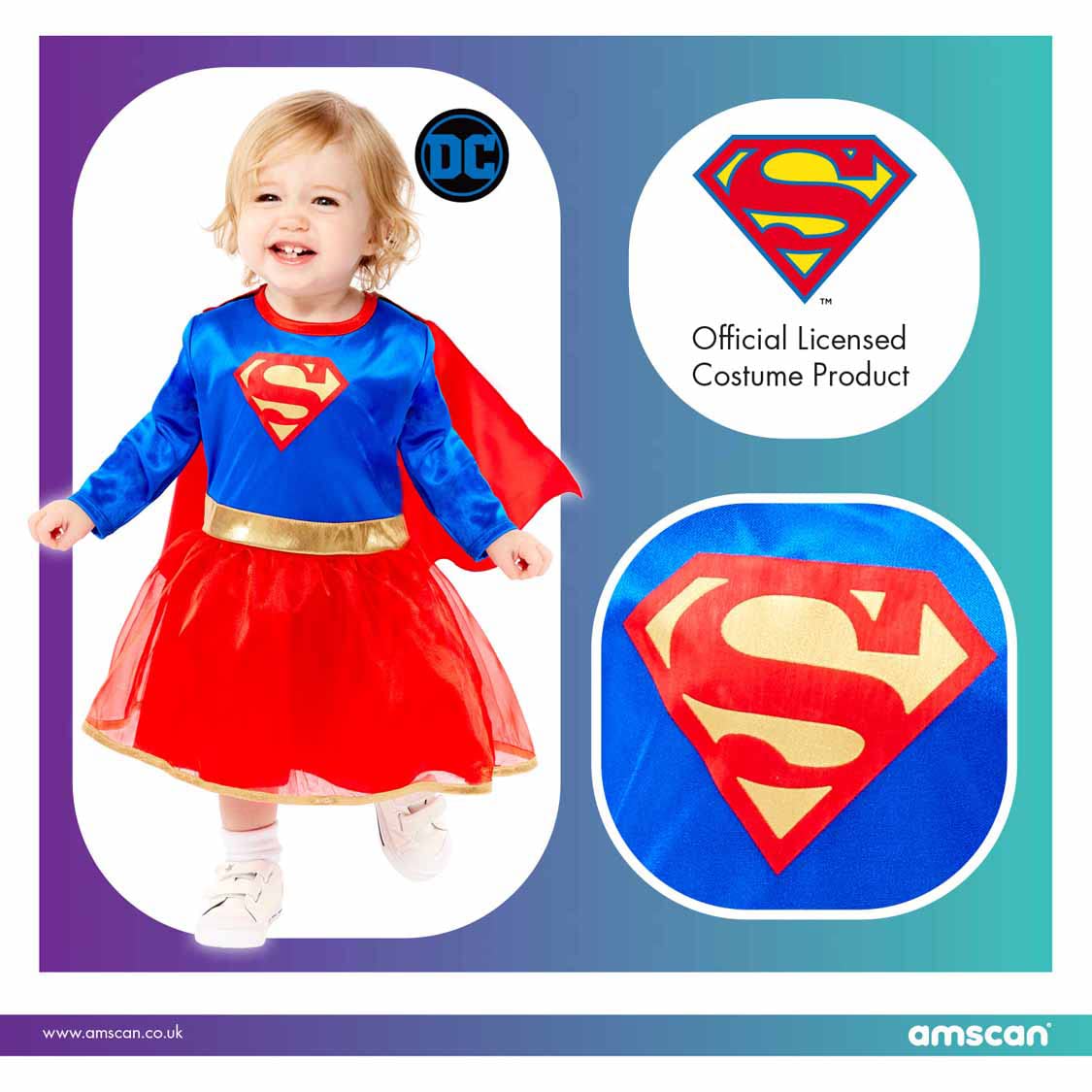amscan Disfraz Supergirl bebé