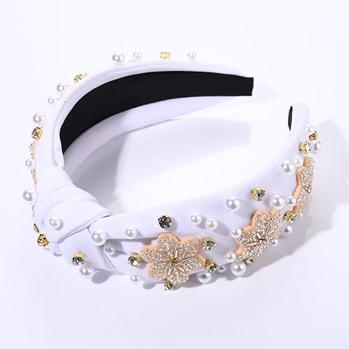 Vista 182 de Diadema de Navidad para mujer, accesorios de Navidad con cuentas, arco de Navidad, copo de nieve, diadema anudada HOHOHO, rojo y verde, perla