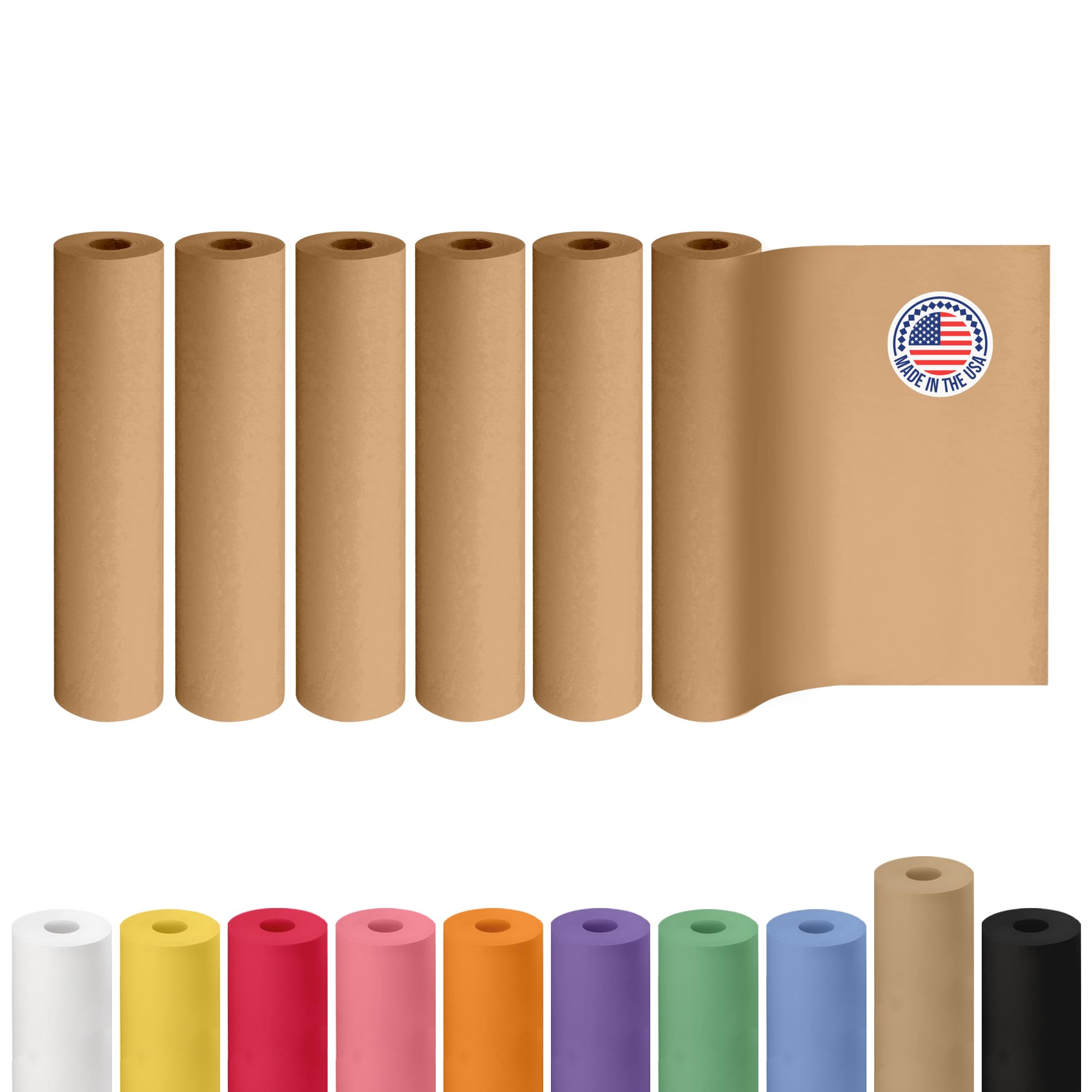 IDL Packaging 24 Kraft Paper Roll Dispenser & Cutter for Rolls up to