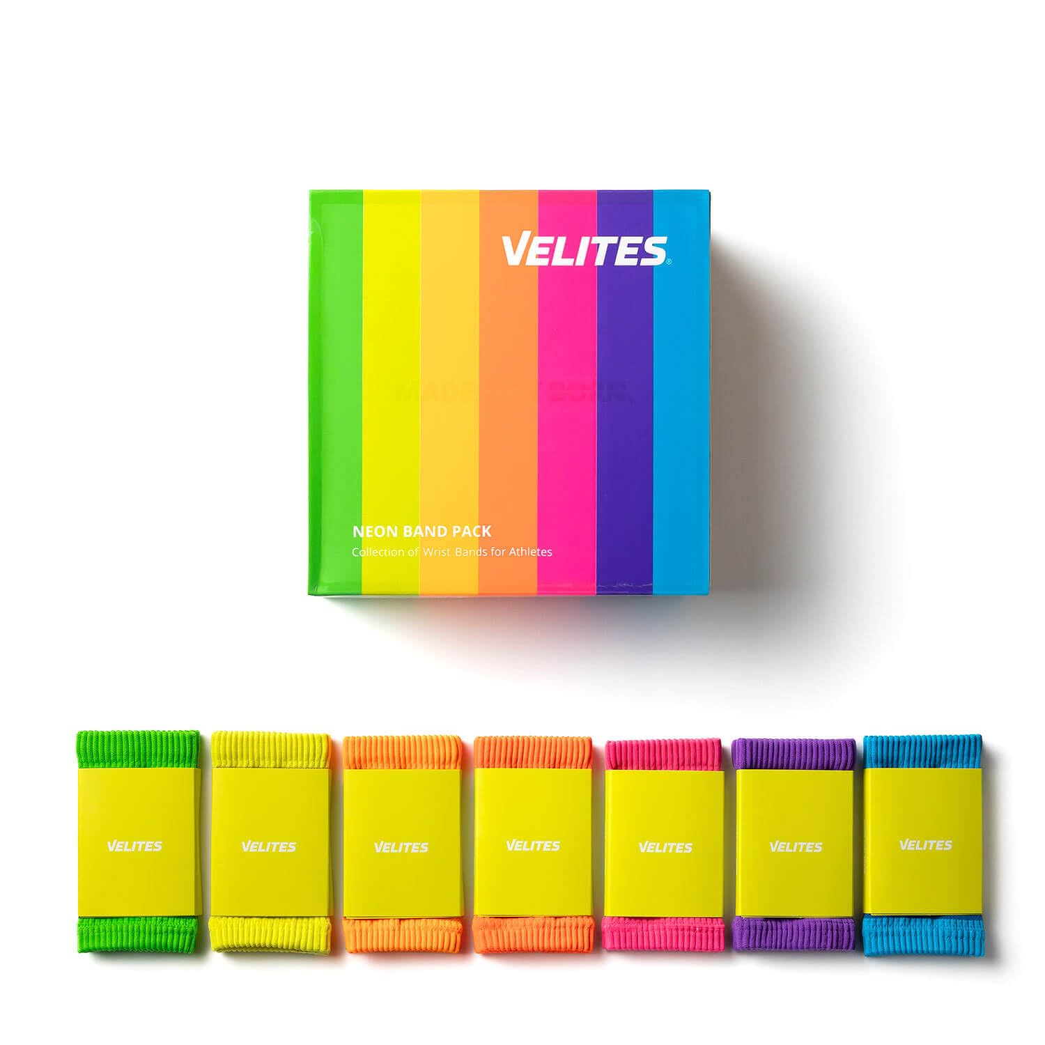 Velites Lot de 7 protège-poignets fluo Protection contre les frottements