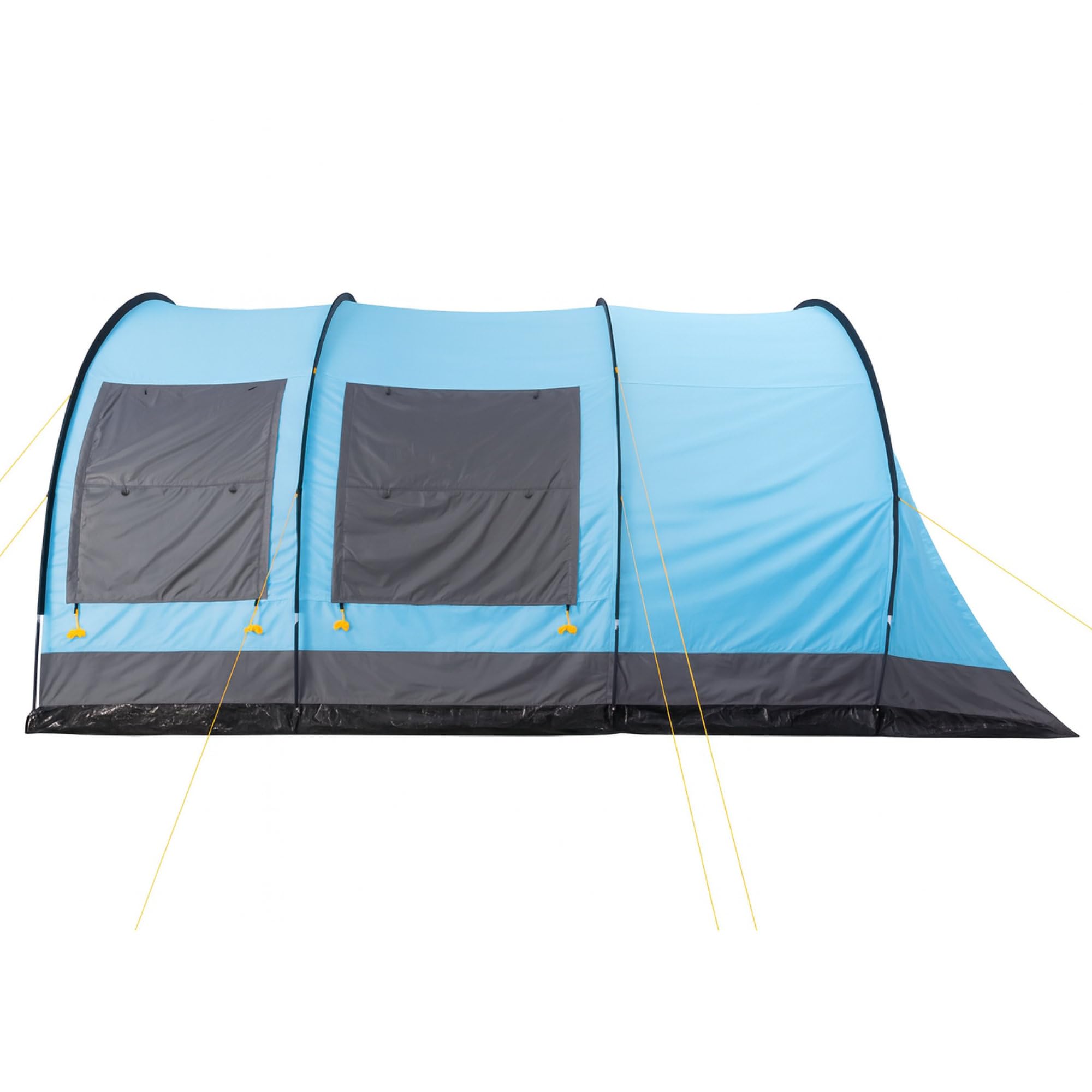 CampFeuer Zelt Relax6 für 6 Personen | Variables Tunnelzelt mit großem Vorraum, 5000 mm Wassersäule | Abtrennbare Schlafkabine | Gruppenzelt, Campingzelt, Familienzelt