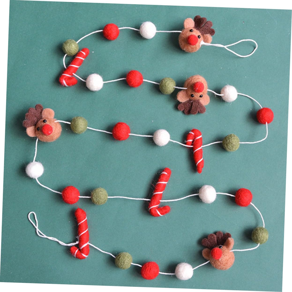 IMIKEYA 5 Saiten Weihnachtskugel-spieße Aus Filz Weihnachtsbaum-anhänger Weihnachtsschmuck Weihnachtsbaumschmuck Hängende Verzierung Kamin-pom-pom-Banner Weihnachtsbommelgirlande Füllstoff