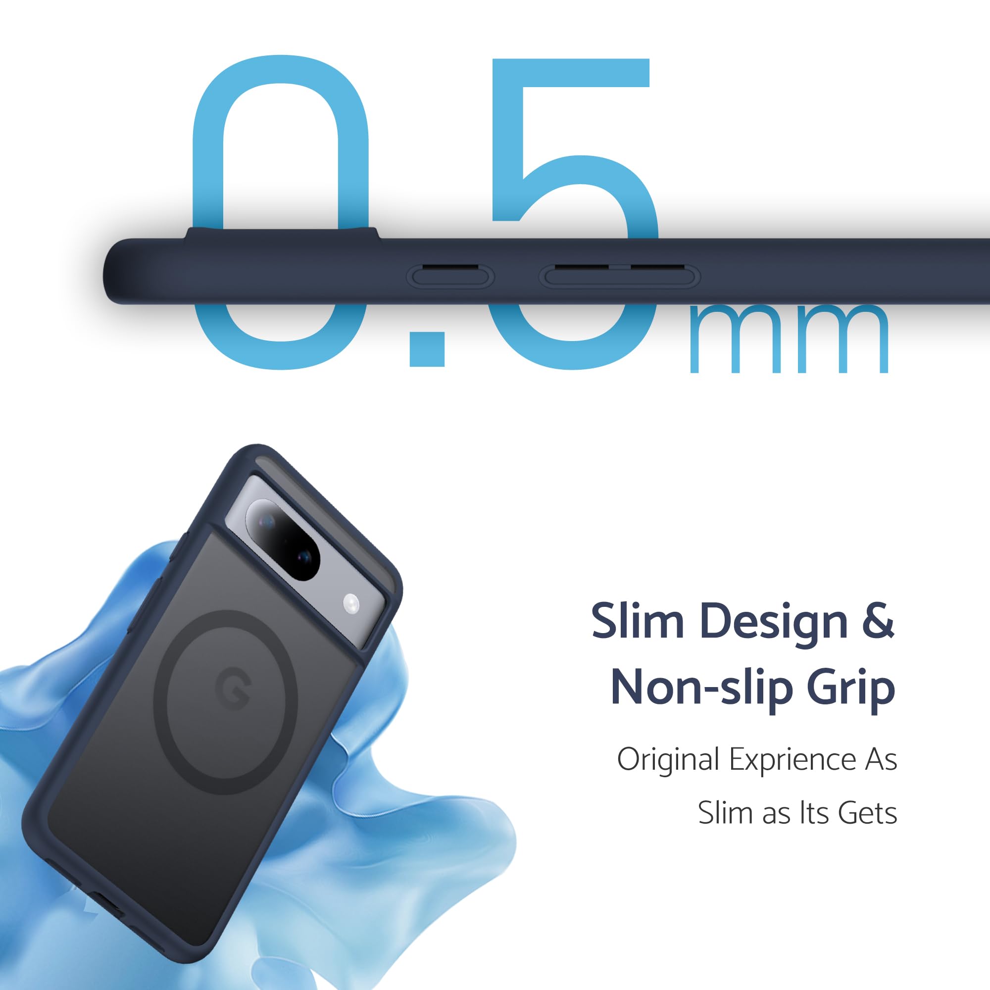 Mous For Google Pixel 8 Case MagSafe Compatible Clear - Clarity 2.0 - Protective Pixel 8 Case - Scratch Resistant Crystal Clear & Slim Design