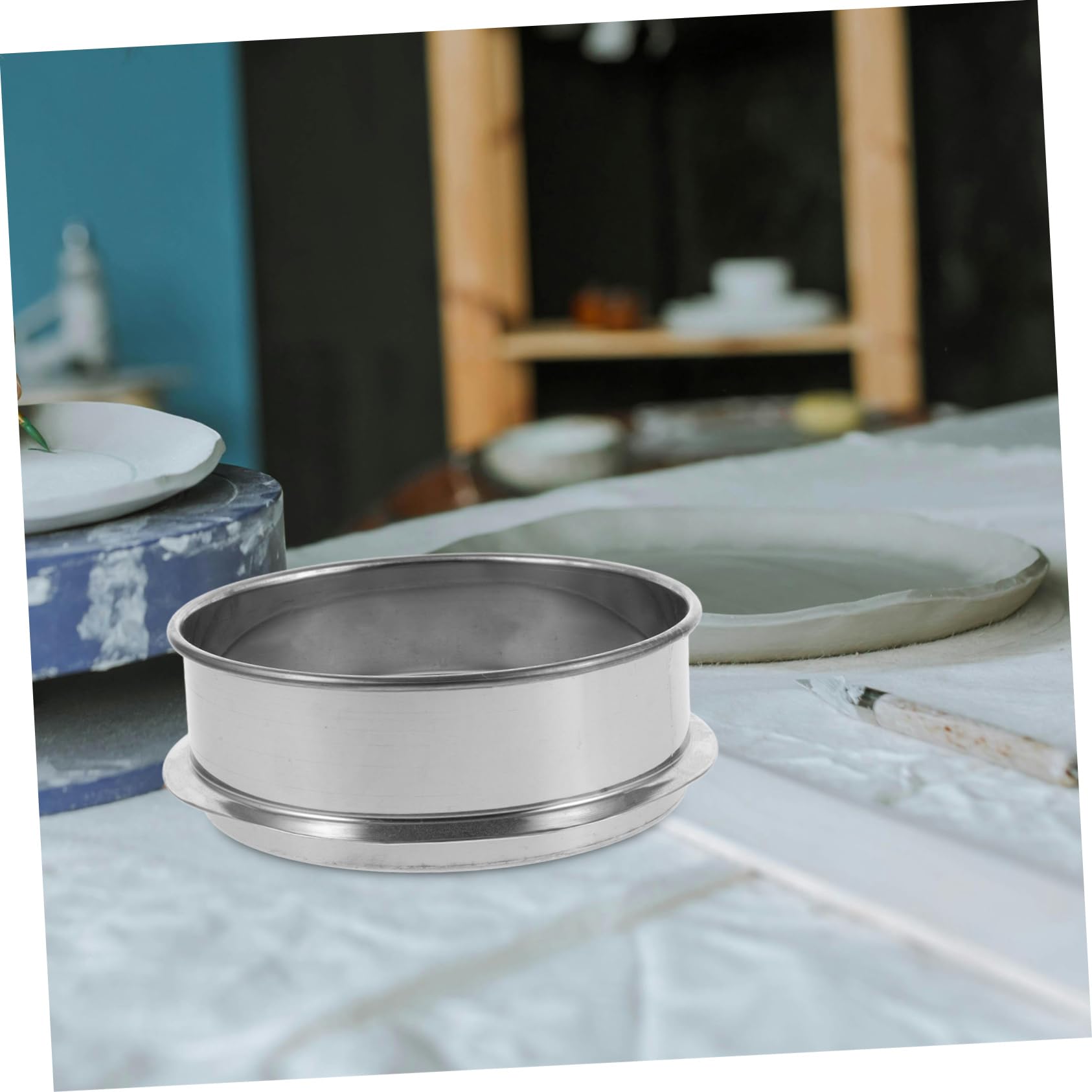 SEWACC 3pièces Tamis Rond Acier Inoxydable Mailles pour Glaçure Outil Polyvalent De Filtration pour Parfait pour Artistes Professionnels